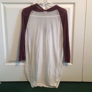 F21 Hooded Semi Sheer Tunic